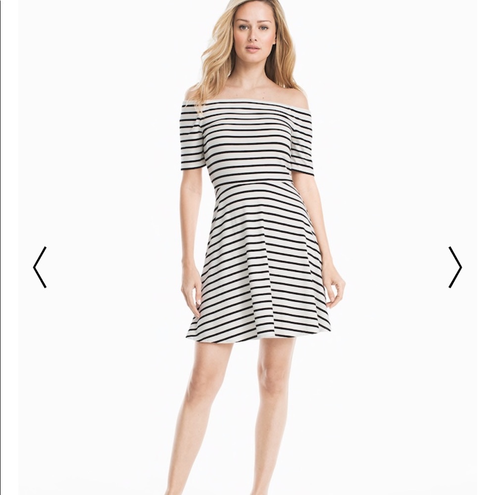 White House Black Market Off Shoulder Skater Dress